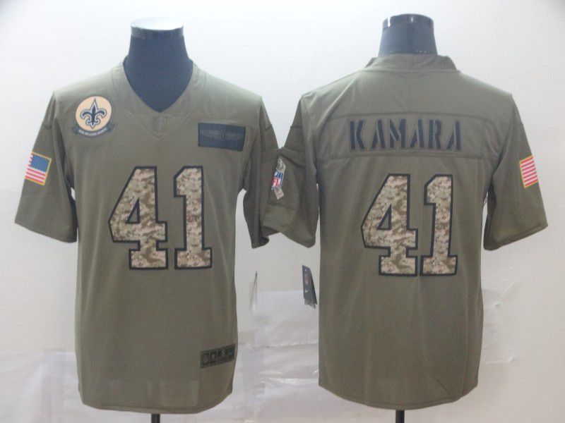 Men New Orleans Saints #41 Kamara Nike 2019 Olive Camo Salute to Service Limited NFL Jerseys (2)->new orleans saints->NFL Jersey